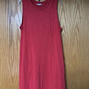 J. Jill Vibrant Coral Sleeveless Midi Dress